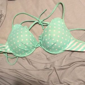 Ruffle push up swim suit top